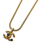 Chanel CC Logo Necklace Gold Plated