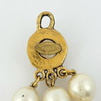 Chanel Faux Pearl Necklace Triple Strand Gold Plated — view 5