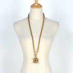 Chanel CC Logo Chain Necklace Long Gold Plated — view 7