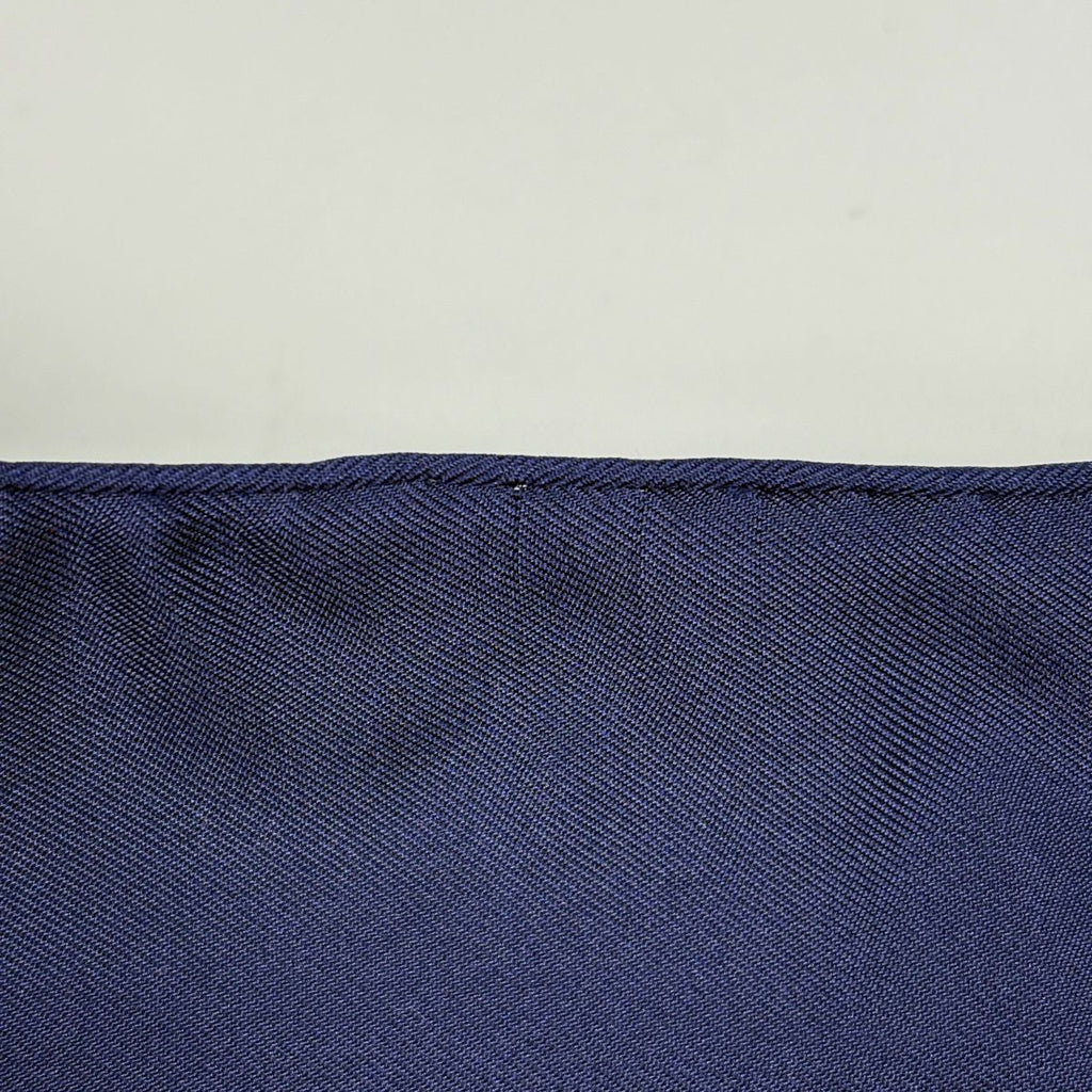 Hermes Carre 90 Cavaliers Peuls Horsemen of the Poule Tribe Scarf Silk Blue — view 3