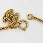 Chanel CC Logo Chain Necklace Gold Plated — view 3