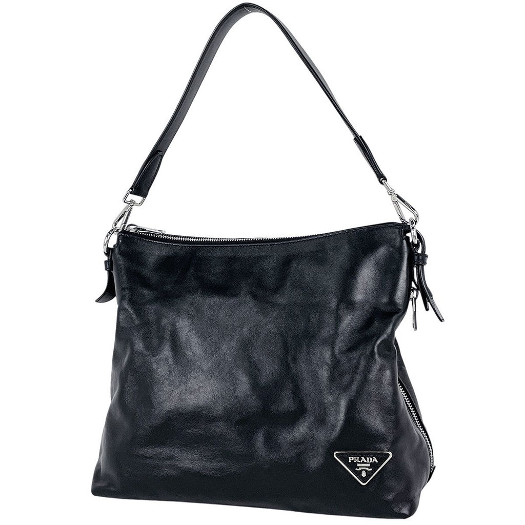 Prada Shoulder Bag Leather Nero