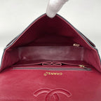 Chanel Quilted Double Flap Chain Shoulder Bag CC Logo Leather Black — view 9