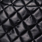Chanel Quilted Double Flap Chain Shoulder Bag CC Logo Leather Black — view 4