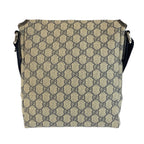 Gucci Gray Navy GG Supreme Canvas Shoulder Bag Pochette — view 2