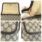 Gucci Gray Navy GG Supreme Canvas Shoulder Bag Pochette — view 5