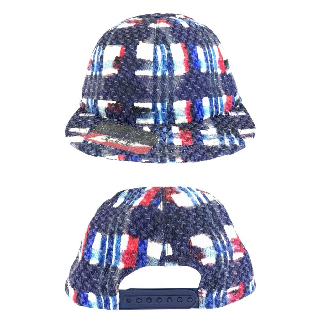 Chanel CC Logo Multicolor Blue White Red Tweed Cap — view 5