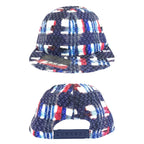 Chanel CC Logo Multicolor Blue White Red Tweed Cap — view 5