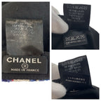 Chanel CC Logo Multicolor Blue White Red Tweed Cap — view 8