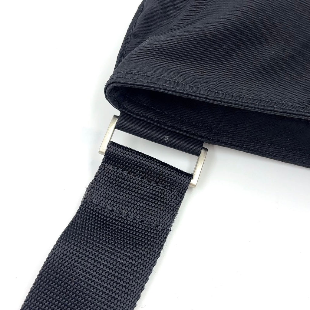 Prada Nylon Black Shoulder Bag Silver — view 6