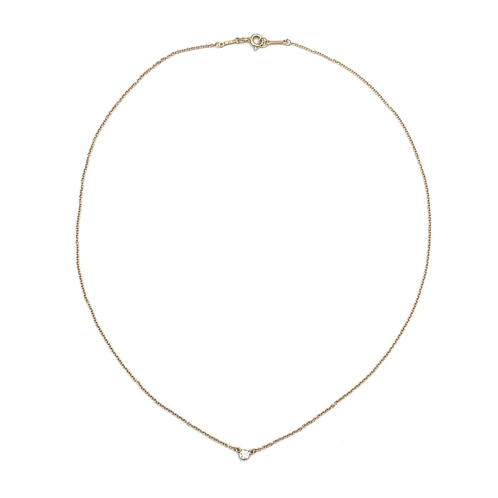 Tiffany & Co Diamond by the Yard Yellow Gold Clear Necklace — view 3