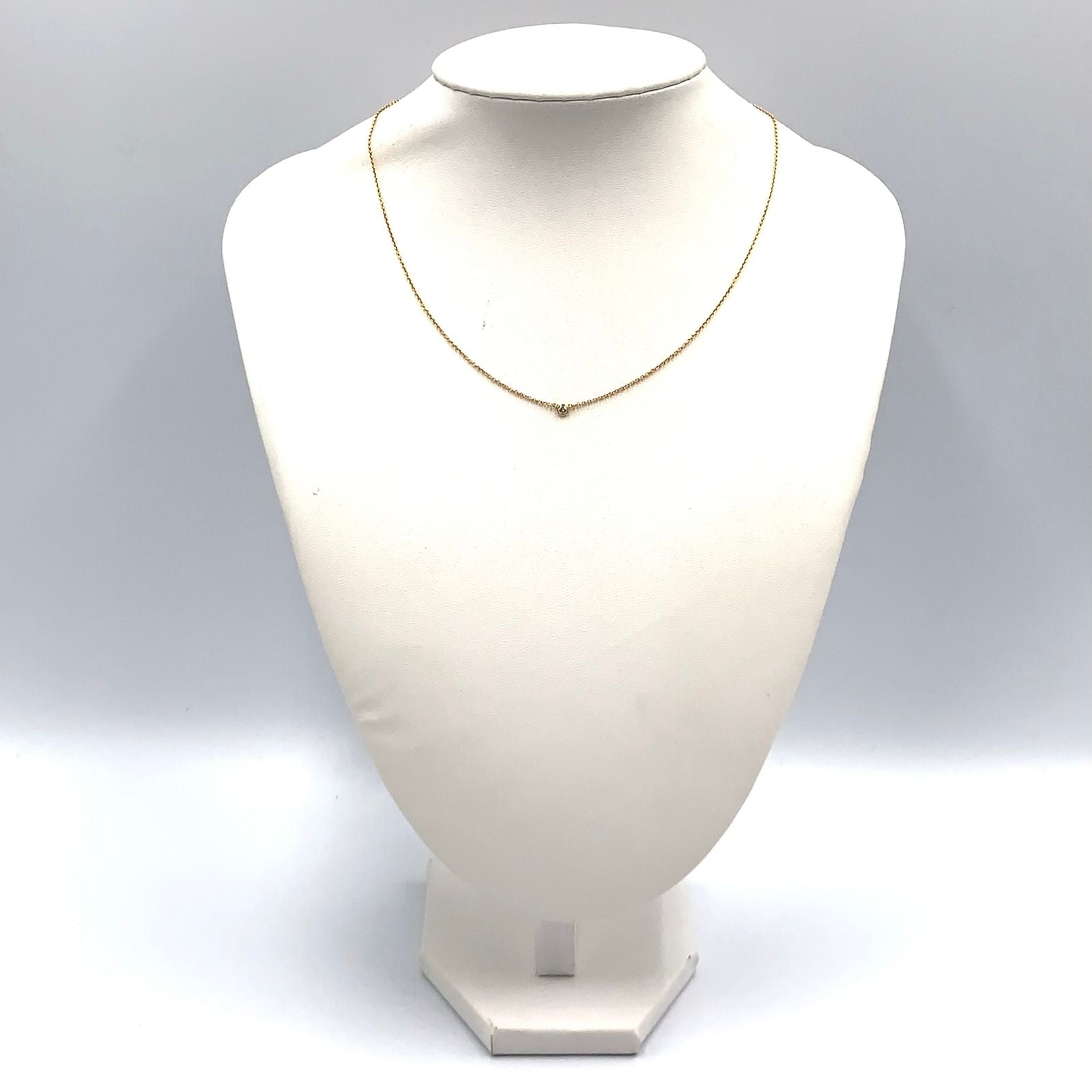 Tiffany & Co Diamond by the Yard Yellow Gold Clear Necklace — view 9