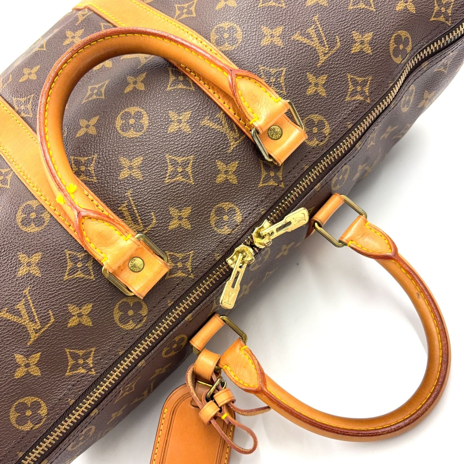 Louis Vuitton Keepall Bandouliere 45 Monogram Leather Brown Light Boston — view 6