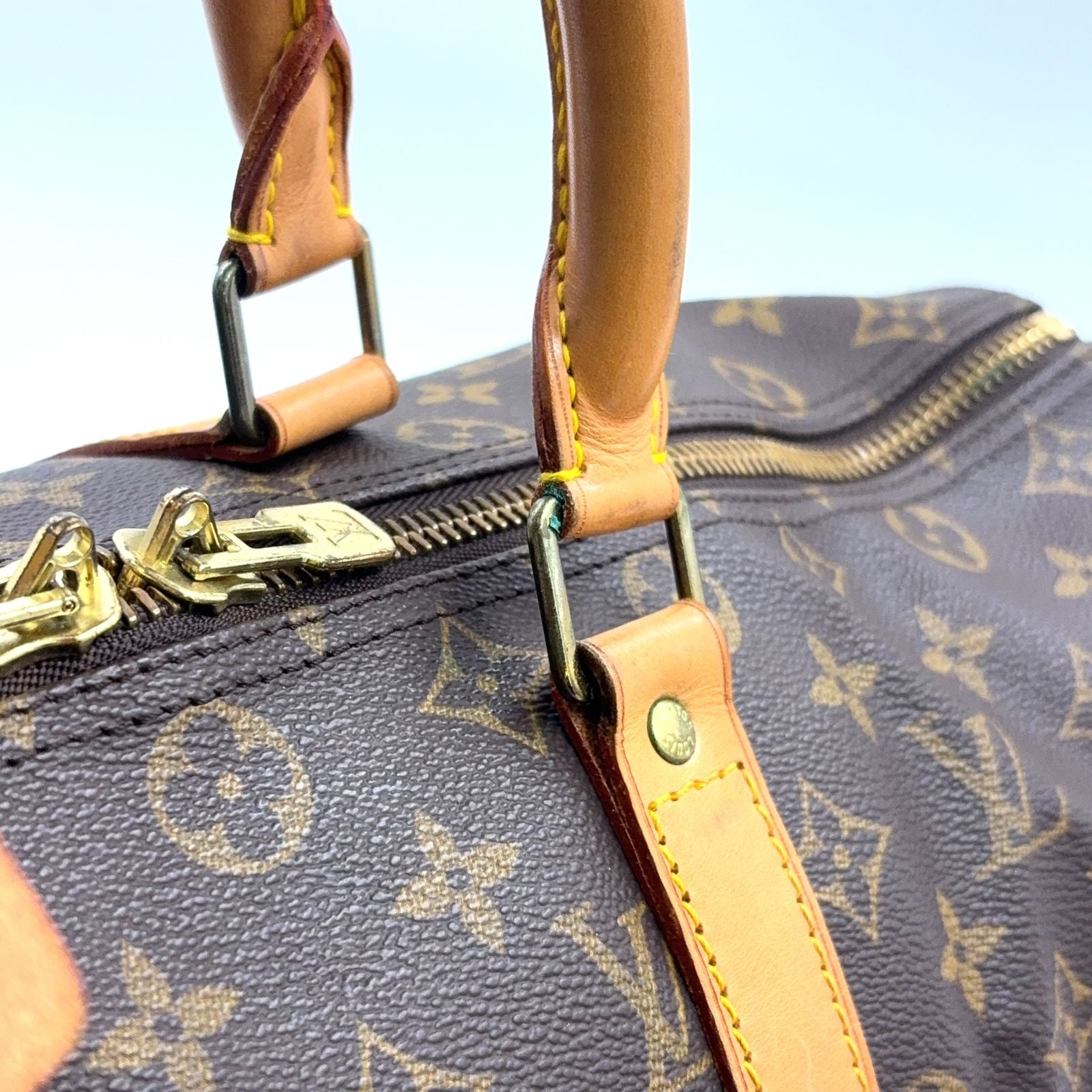 Louis Vuitton Keepall Bandouliere 45 Monogram Leather Brown Light Boston — view 7
