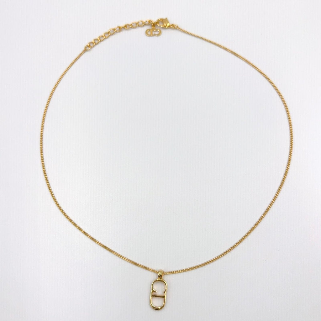 Dior CD Logo Gold Plated Necklace — view 3