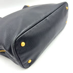 Prada Vitello Daino Leather Black Tote Gold — view 5