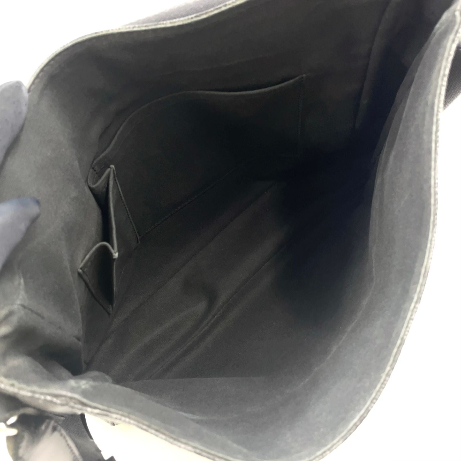 Louis Vuitton Daniel Damier Graphite Leather Black Shoulder Bag Silver — view 3