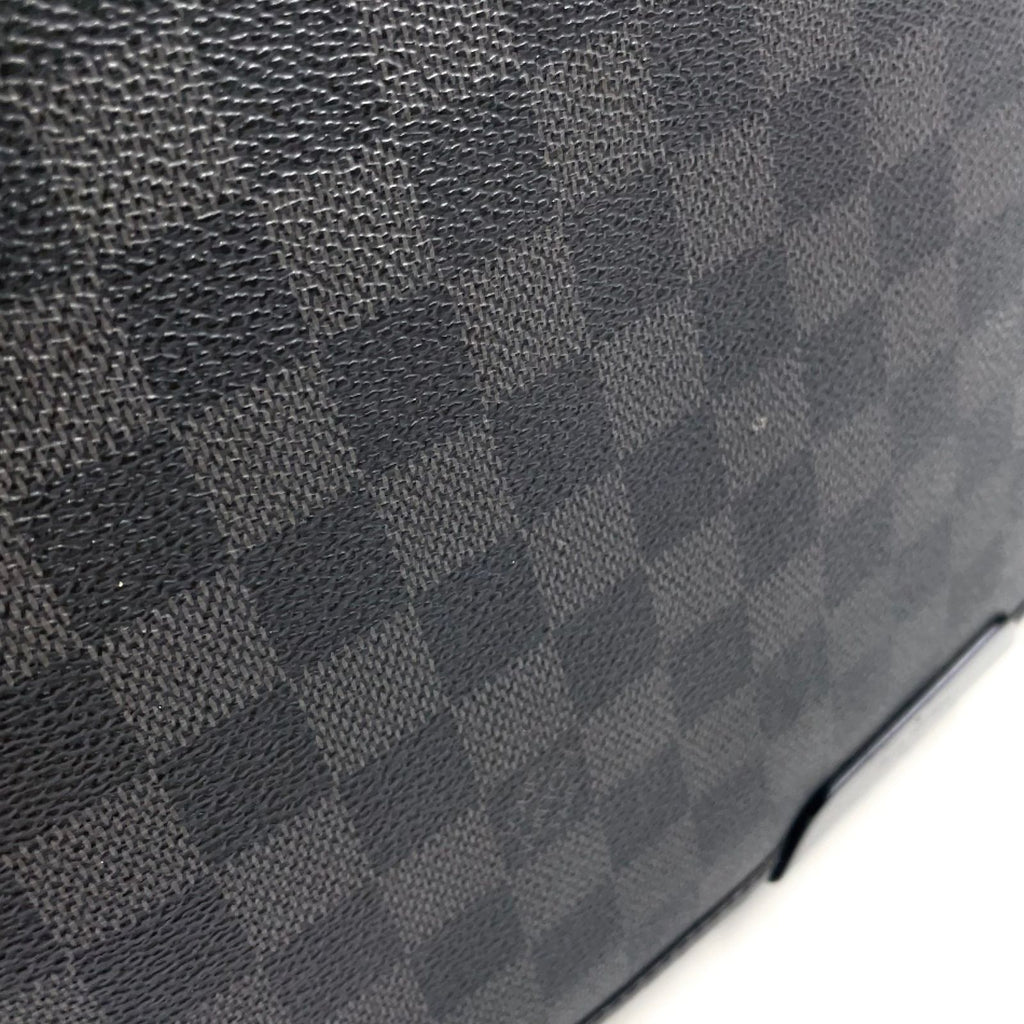 Louis Vuitton Daniel Damier Graphite Leather Black Shoulder Bag Silver — view 8
