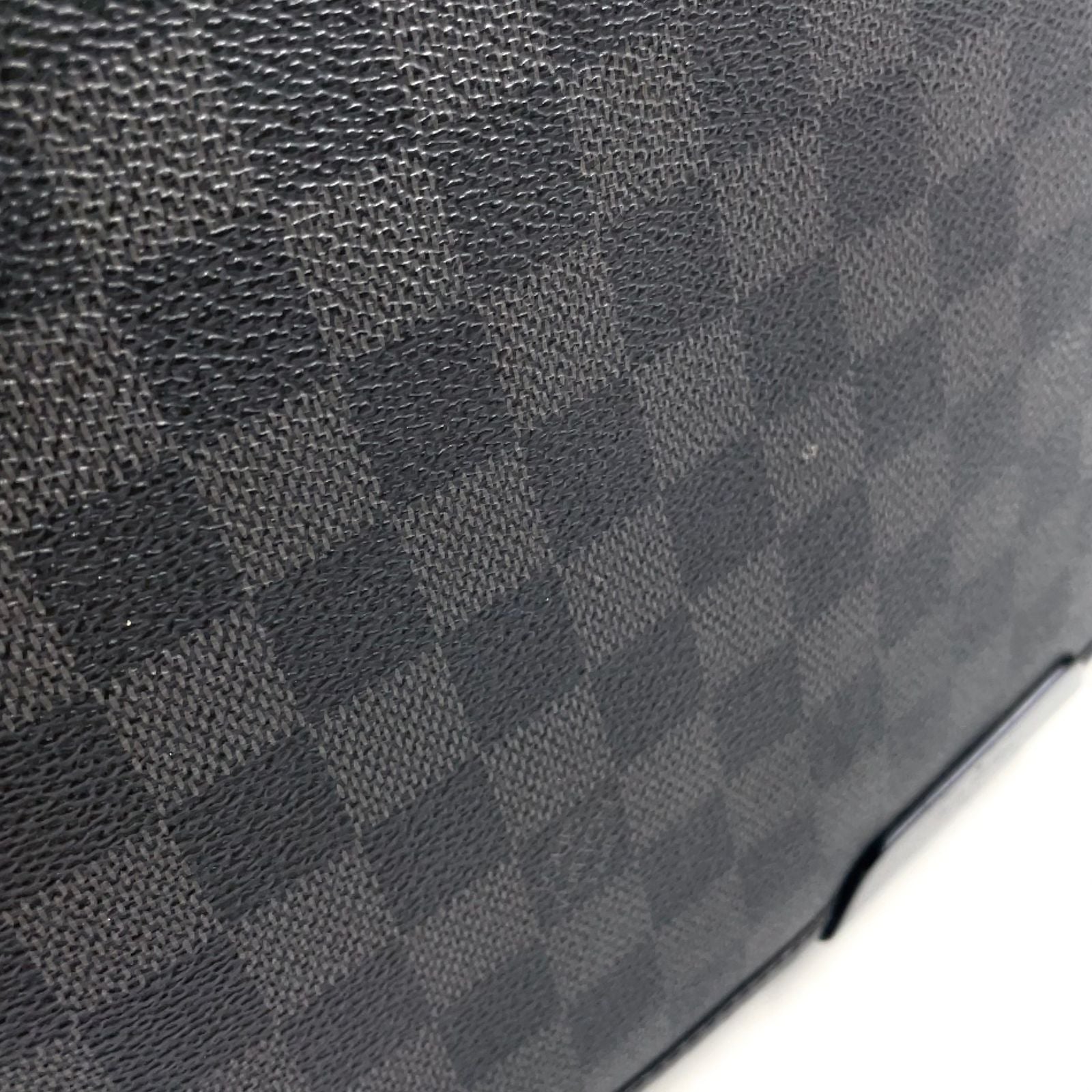 Louis Vuitton Daniel Damier Graphite Leather Black Shoulder Bag Silver — view 8