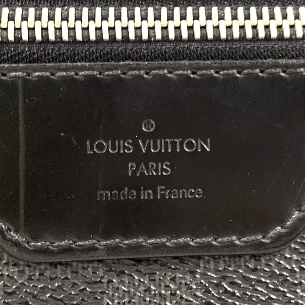 Louis Vuitton Daniel Damier Graphite Leather Black Shoulder Bag Silver — view 4