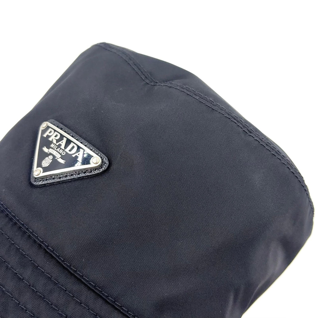 Prada Re-Nylon Black Hat Silver — view 9
