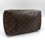 Louis Vuitton Speedy 30 Monogram Leather Brown Light Handbag Gold — view 5