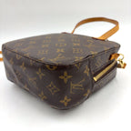 Louis Vuitton Spontini Monogram Leather Brown Light Handbag Gold — view 8