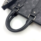 Louis Vuitton Sac Plat Cross 2-Way Shoulder Leather Black Handbag Silver — view 6