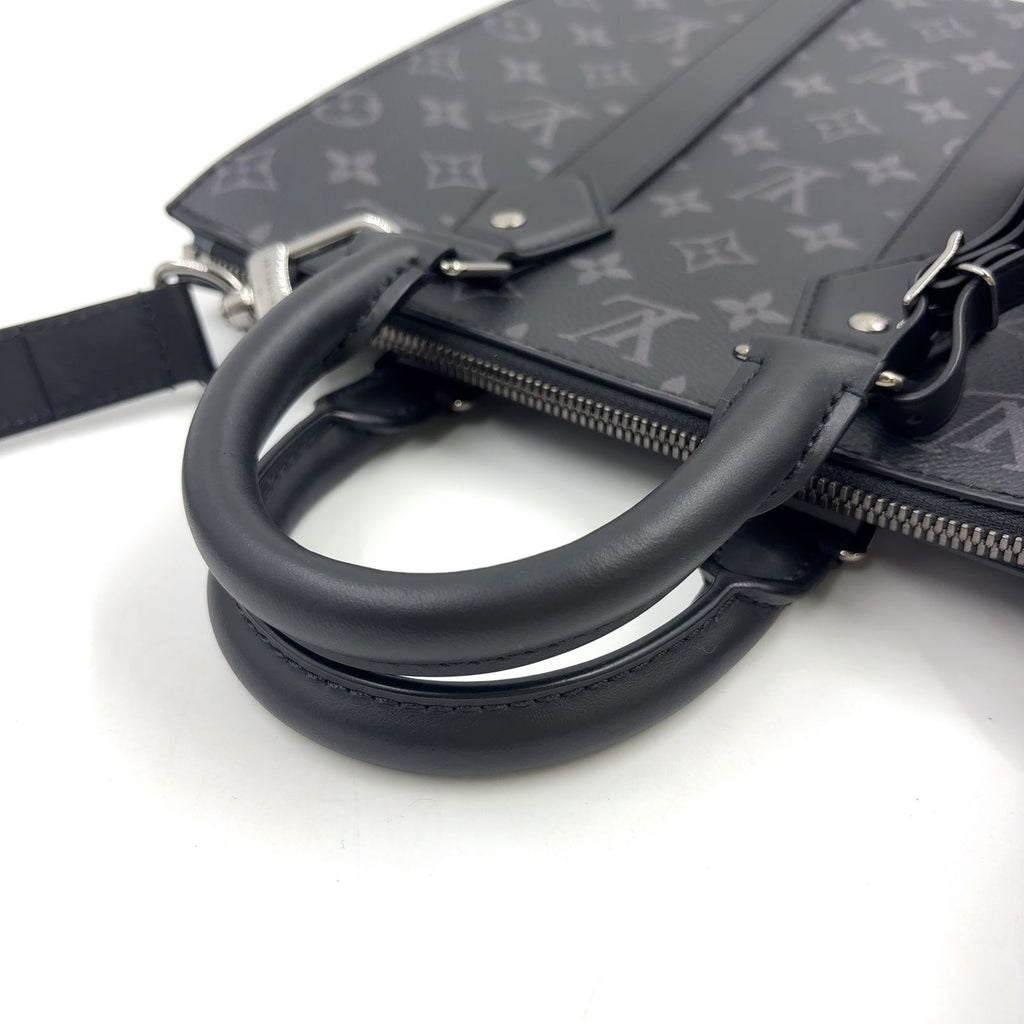Louis Vuitton Sac Plat Cross 2-Way Shoulder Leather Black Handbag Silver — view 5