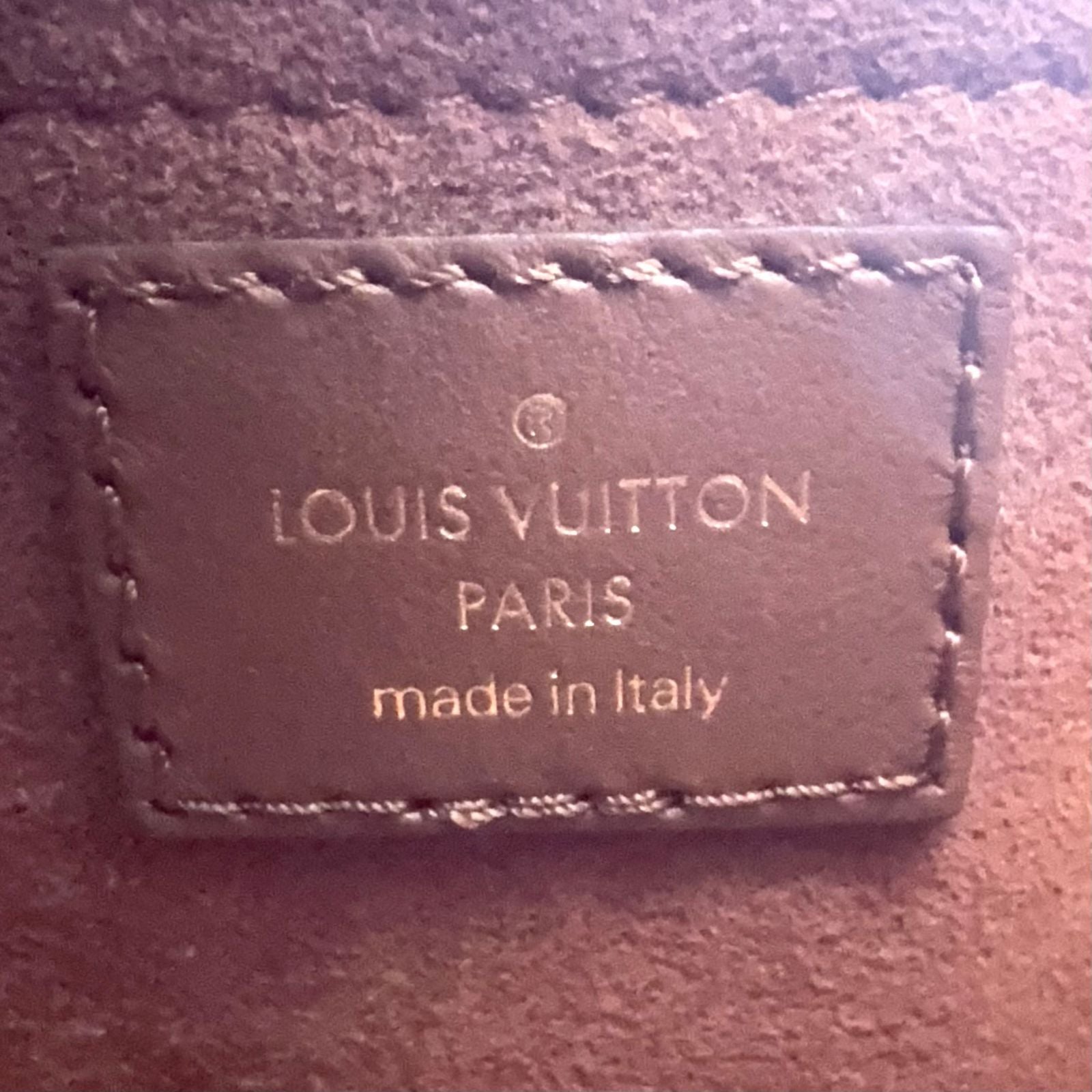 Louis Vuitton Petite Bucket Shoulder Bag Leather Raffia Brown Light Beige Gold — view 4