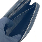 Bottega Veneta Intrecciato Zip Around Leather Black Wallet Silver — view 8