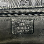 Gucci GG Supreme Leather Black Shoulder Bag Silver — view 4