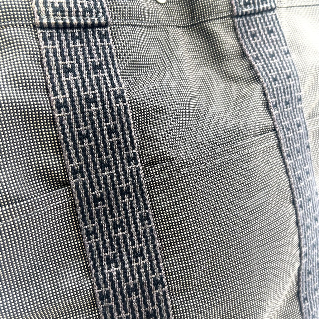 Hermes Her Line a Dos Canvas Dark Gray Backpack Silver — view 5