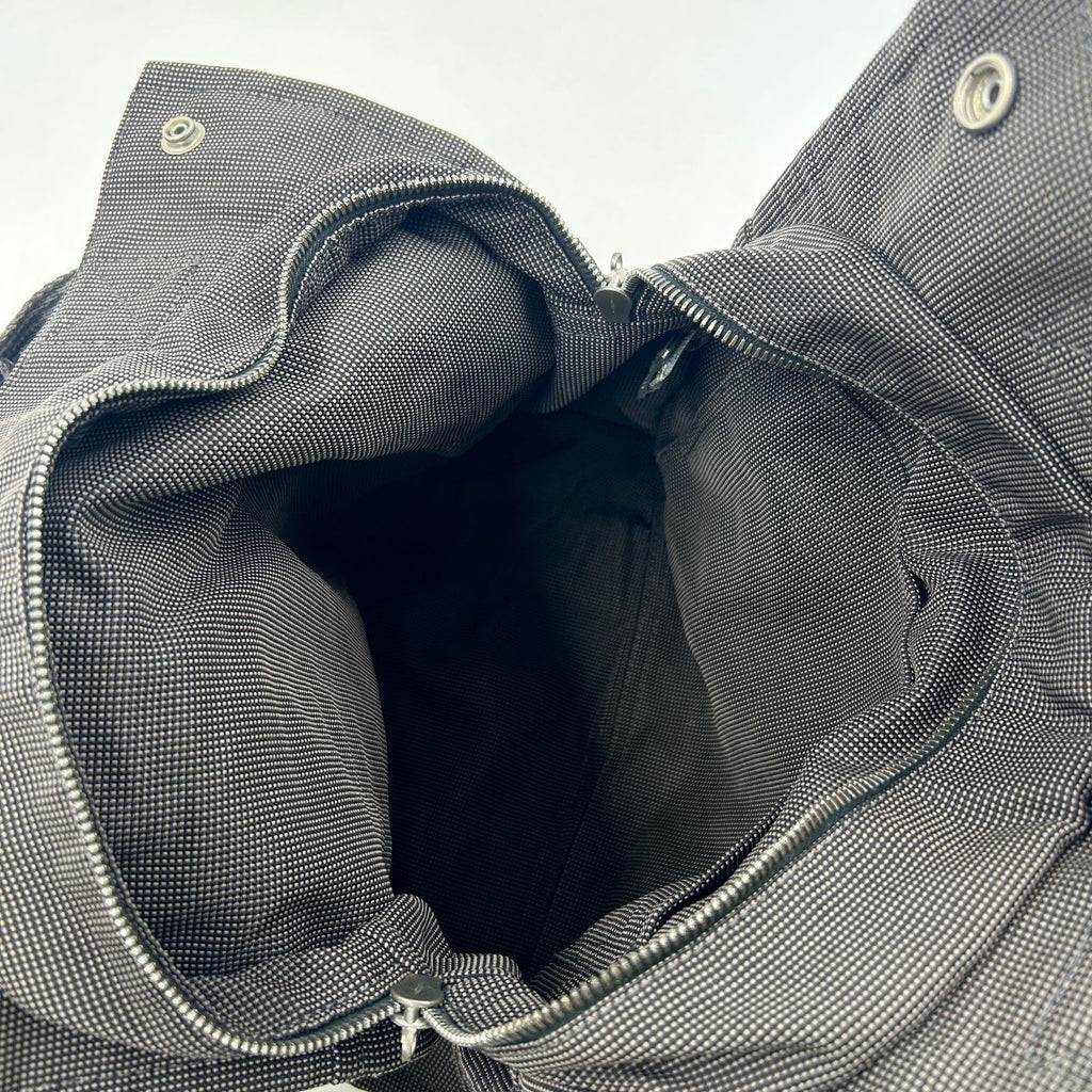 Hermes Her Line a Dos Canvas Dark Gray Backpack Silver — view 3