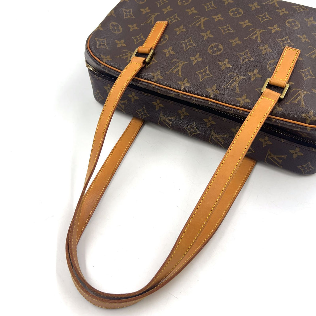 Louis Vuitton Cite GM Monogram Leather Brown Light Shoulder Bag Gold — view 8