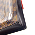 Louis Vuitton Portobello Damier Ebene Leather Brown Shoulder Bag Gold — view 6