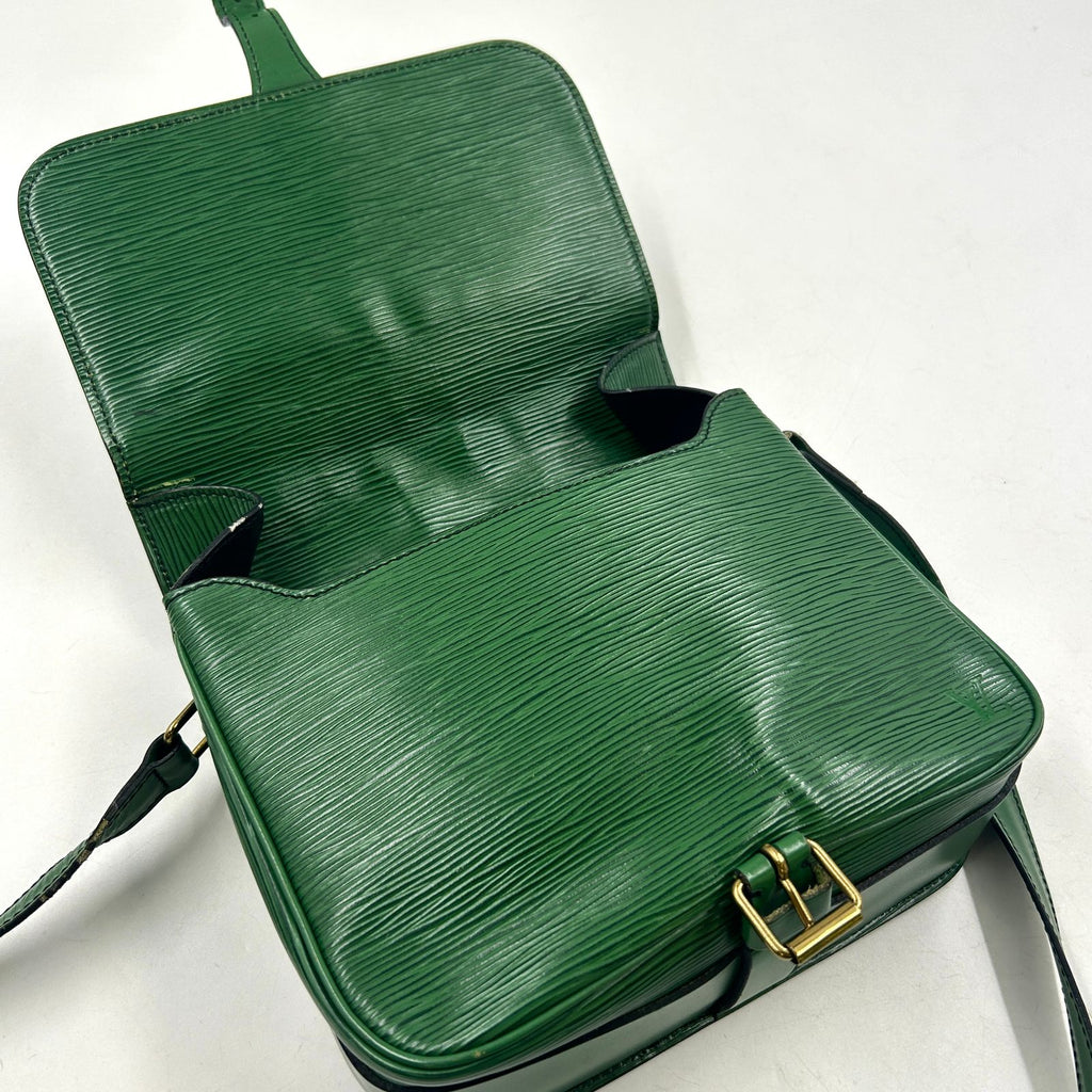 Louis Vuitton Cult Ciel Epi Borneo Green Leather Shoulder Bag Gold — view 5