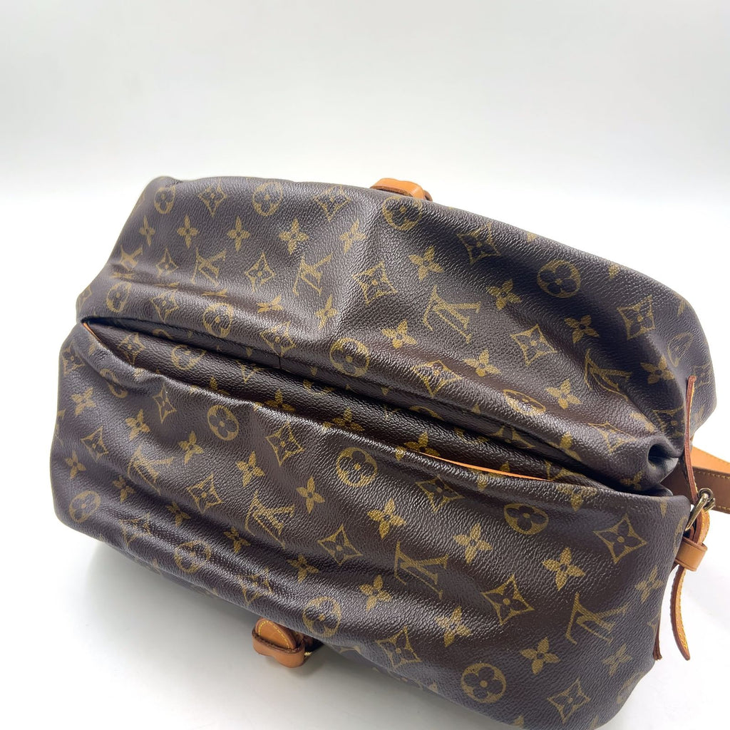 Louis Vuitton Saumur 35 Monogram Leather Brown Light Shoulder Bag Gold — view 6