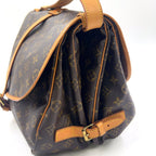 Louis Vuitton Saumur 35 Monogram Leather Brown Light Shoulder Bag Gold — view 7