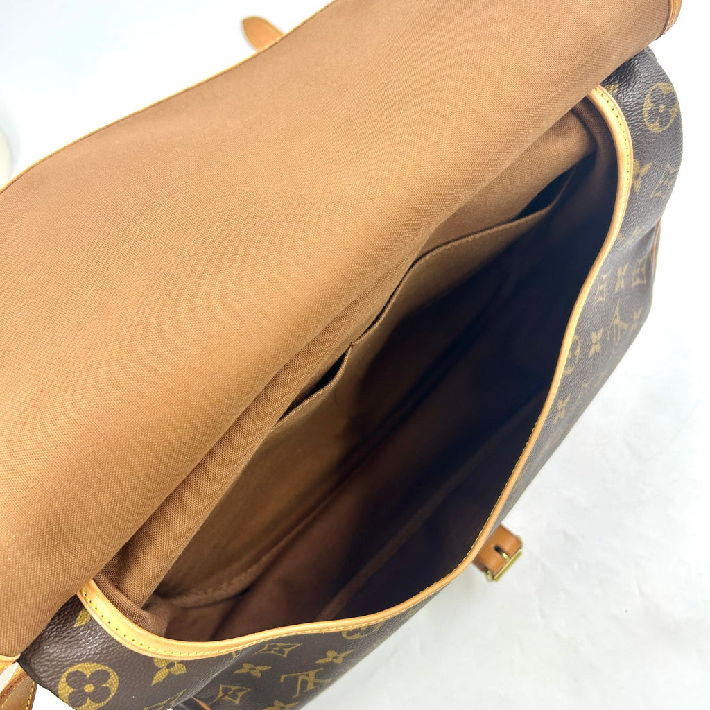 Louis Vuitton Saumur 35 Monogram Leather Brown Light Shoulder Bag Gold — view 4