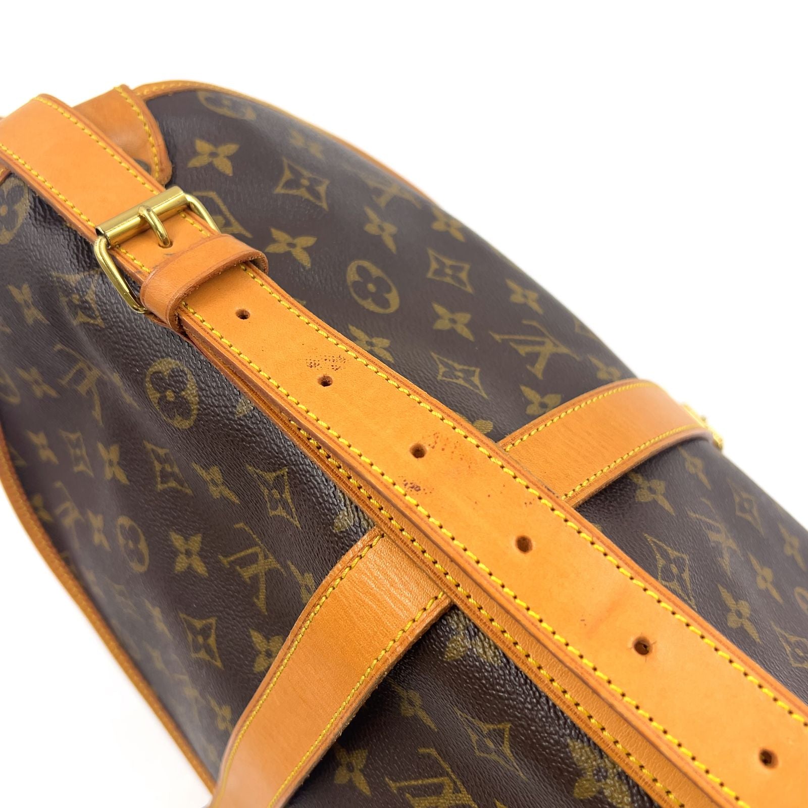 Louis Vuitton Saumur 35 Monogram Leather Brown Light Shoulder Bag Gold — view 8
