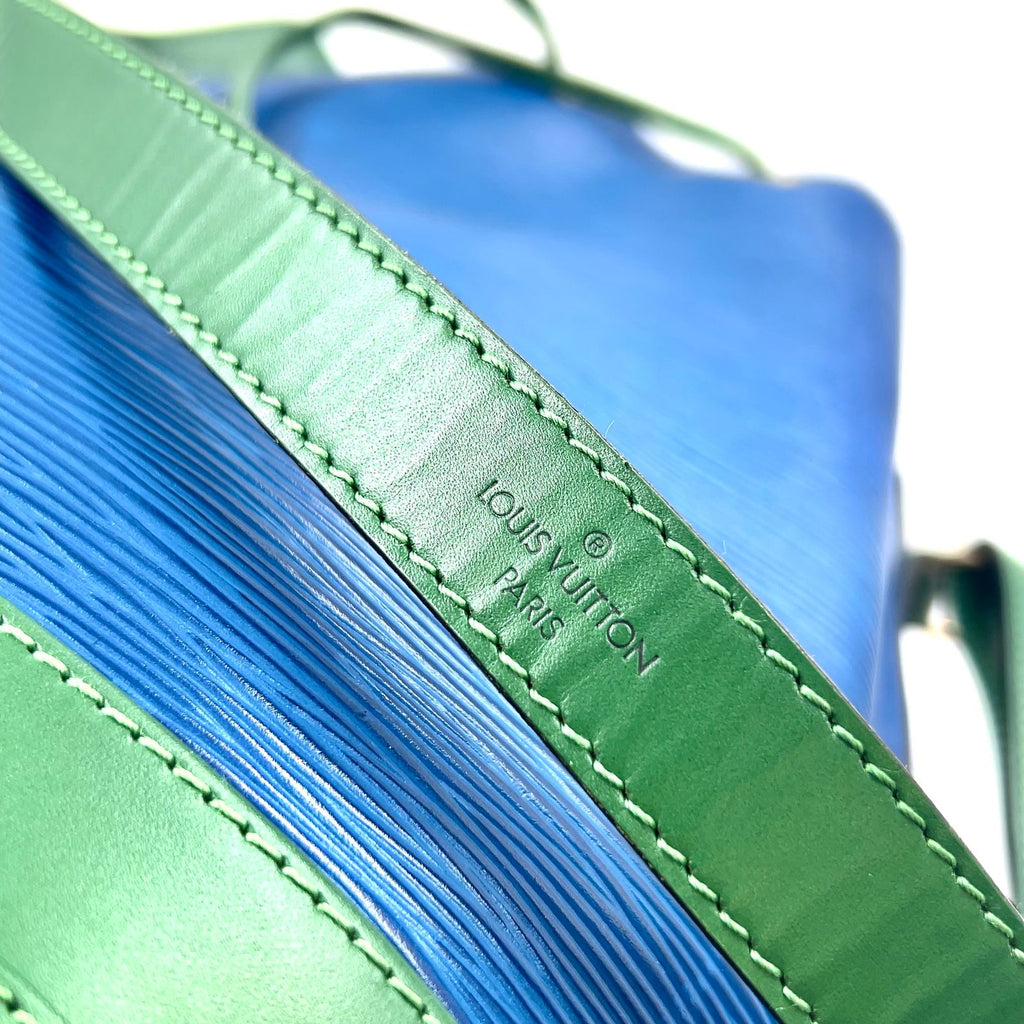Louis Vuitton Noe Epi Toledo Blue Borneo Green Leather Shoulder Bag Gold — view 8