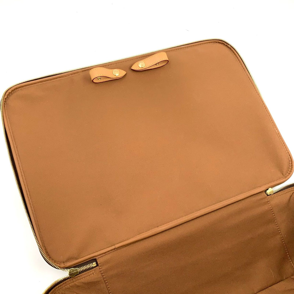 Louis Vuitton Pegase 55 Monogram Carry Leather Brown Light Travel Bag Gold — view 6