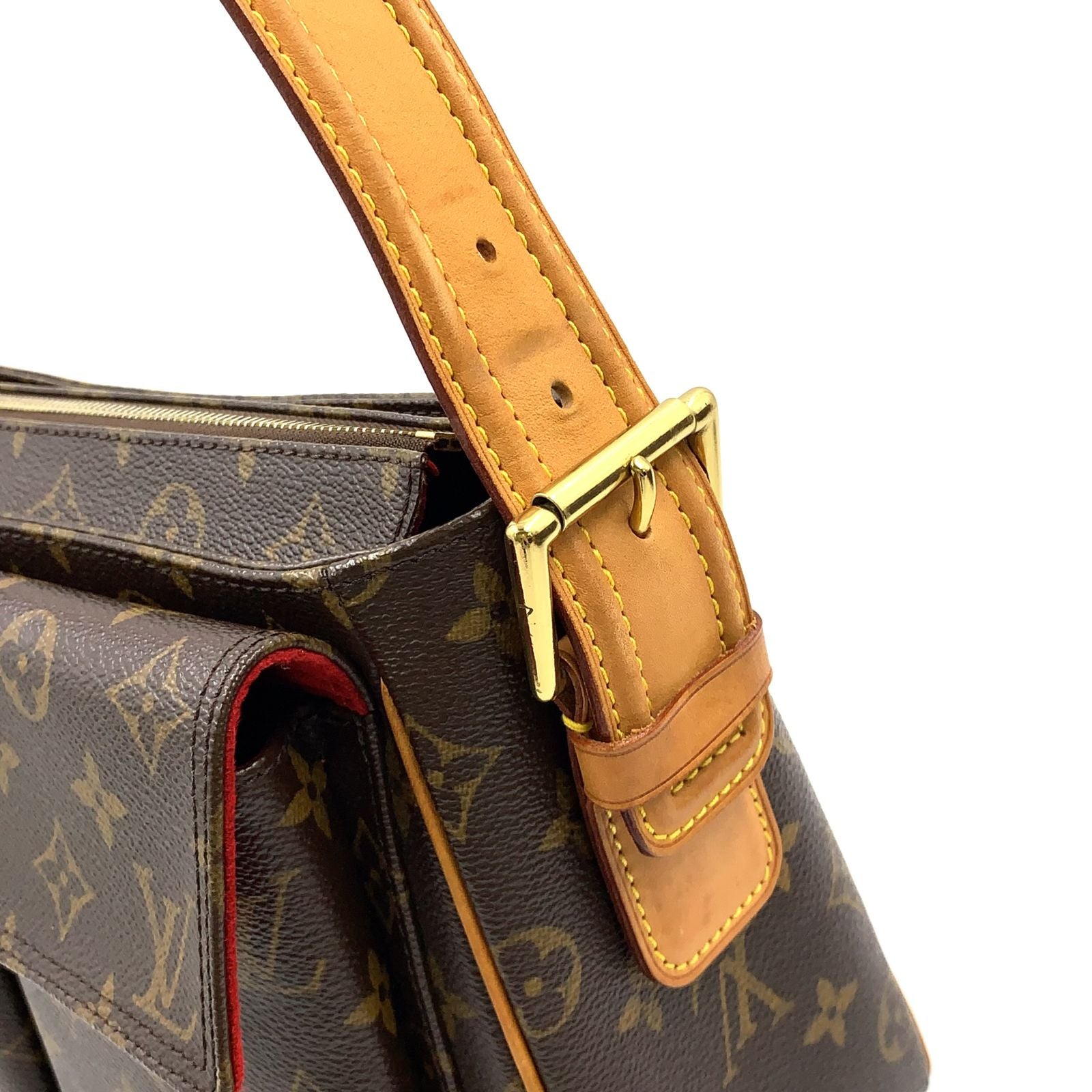 Louis Vuitton Viva Cite GM Monogram Leather Brown Shoulder Bag Gold — view 6