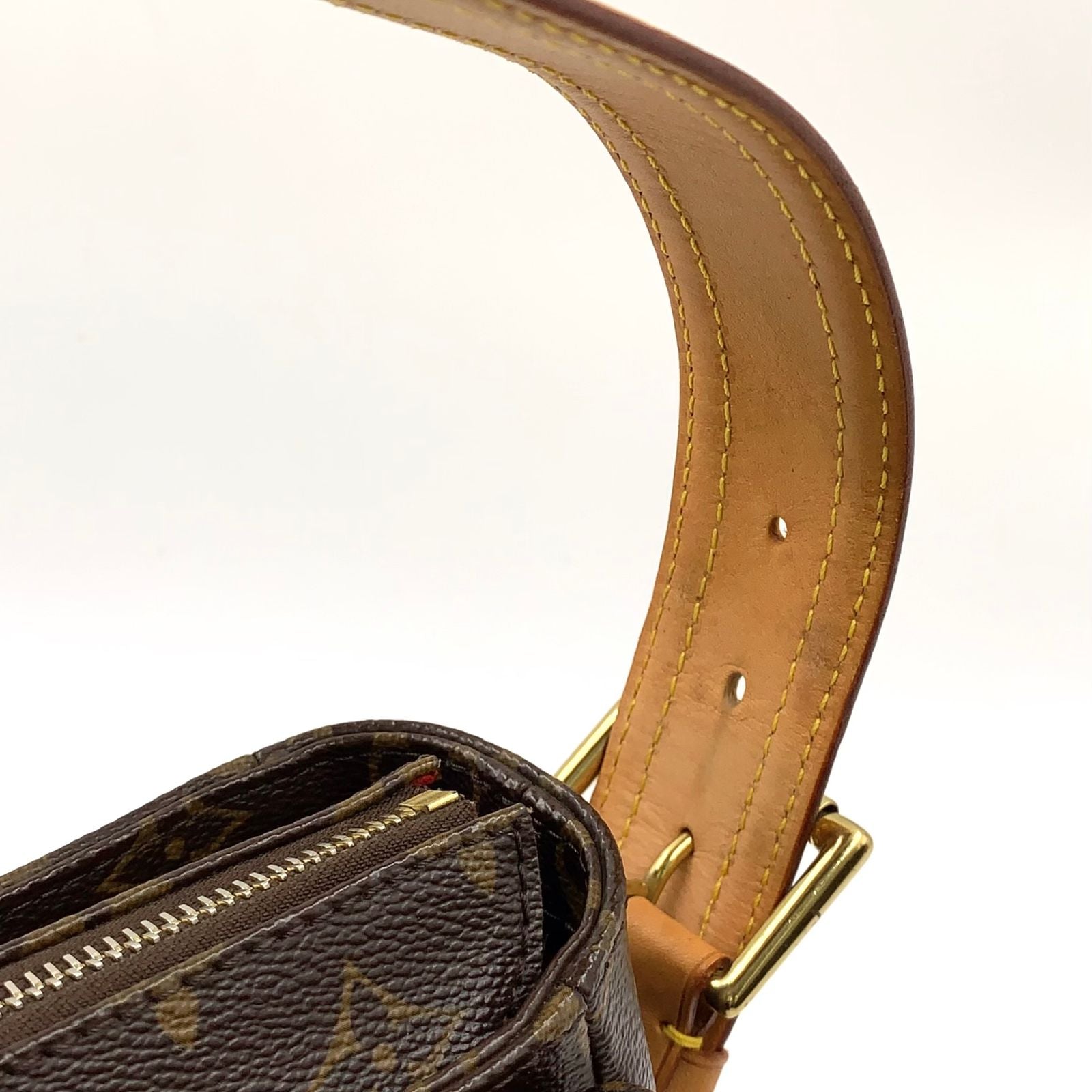 Louis Vuitton Viva Cite GM Monogram Leather Brown Shoulder Bag Gold — view 7