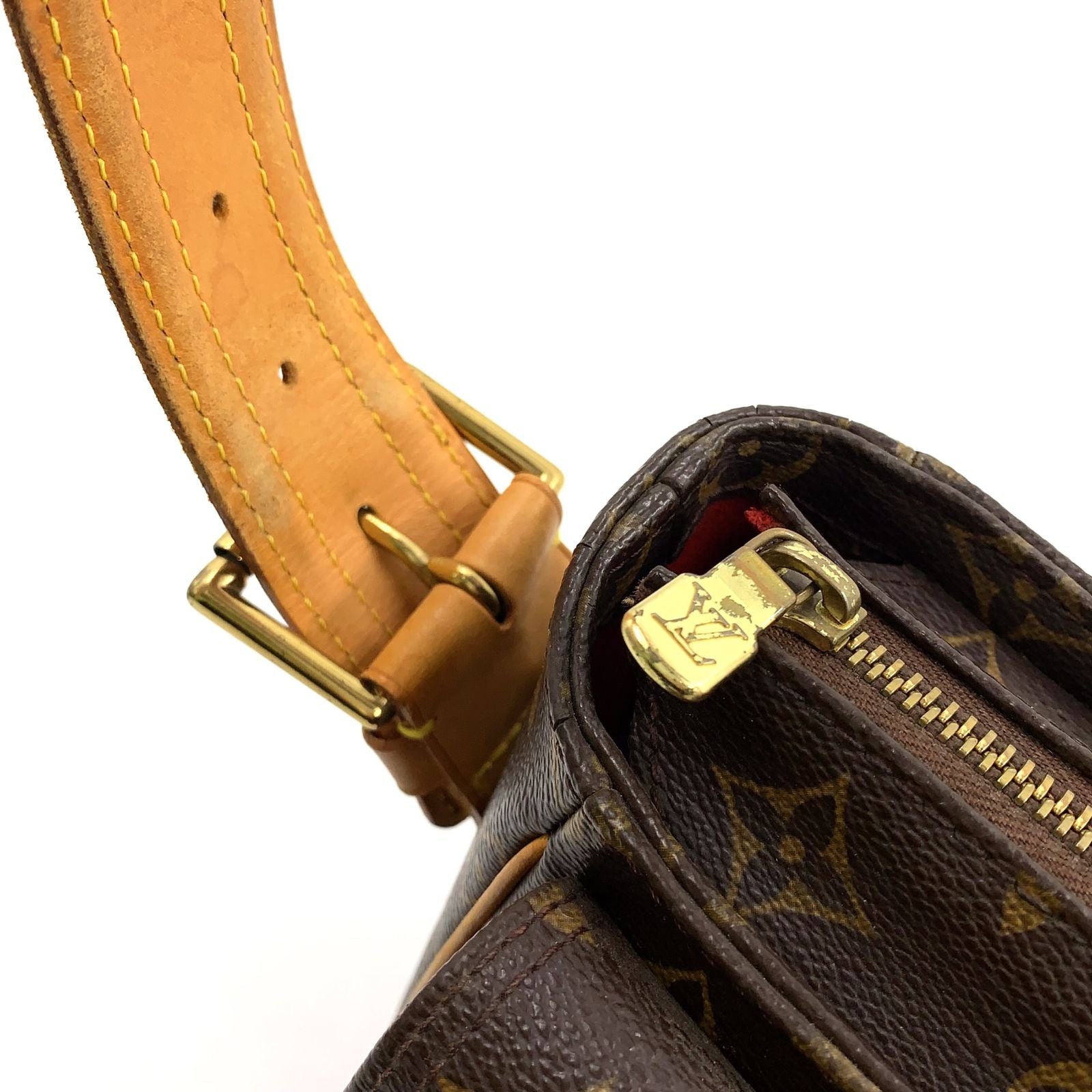 Louis Vuitton Viva Cite GM Monogram Leather Brown Shoulder Bag Gold — view 6