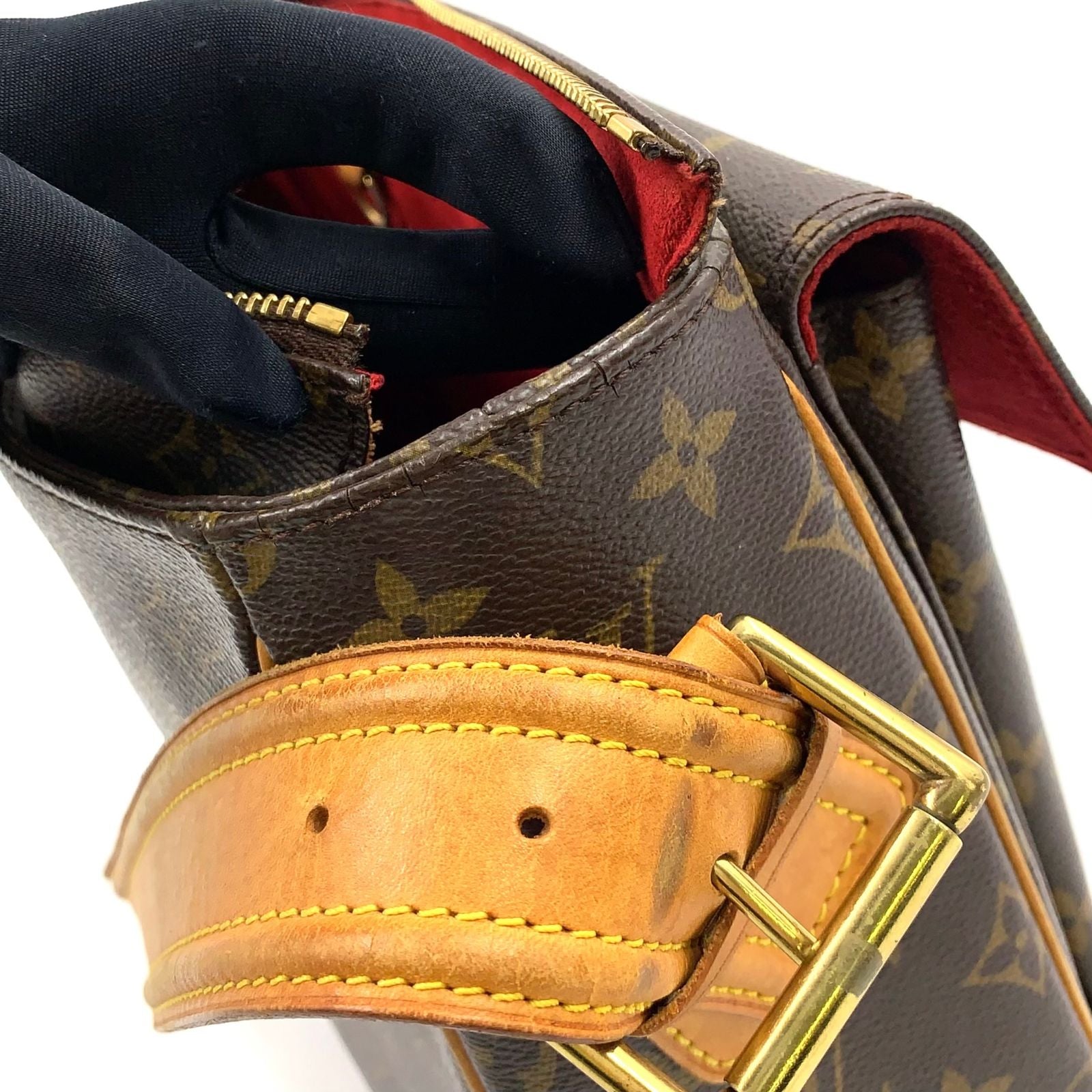 Louis Vuitton Viva Cite GM Monogram Leather Brown Shoulder Bag Gold — view 8