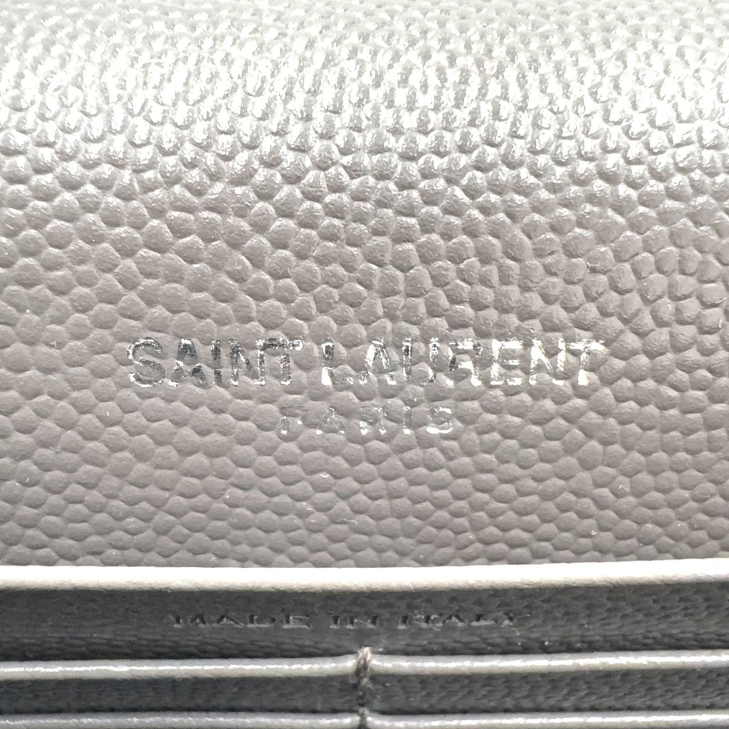 Saint Laurent Paris Kate Tassel Chain Wallet Shoulder Bag Leather Gray Silver — view 4