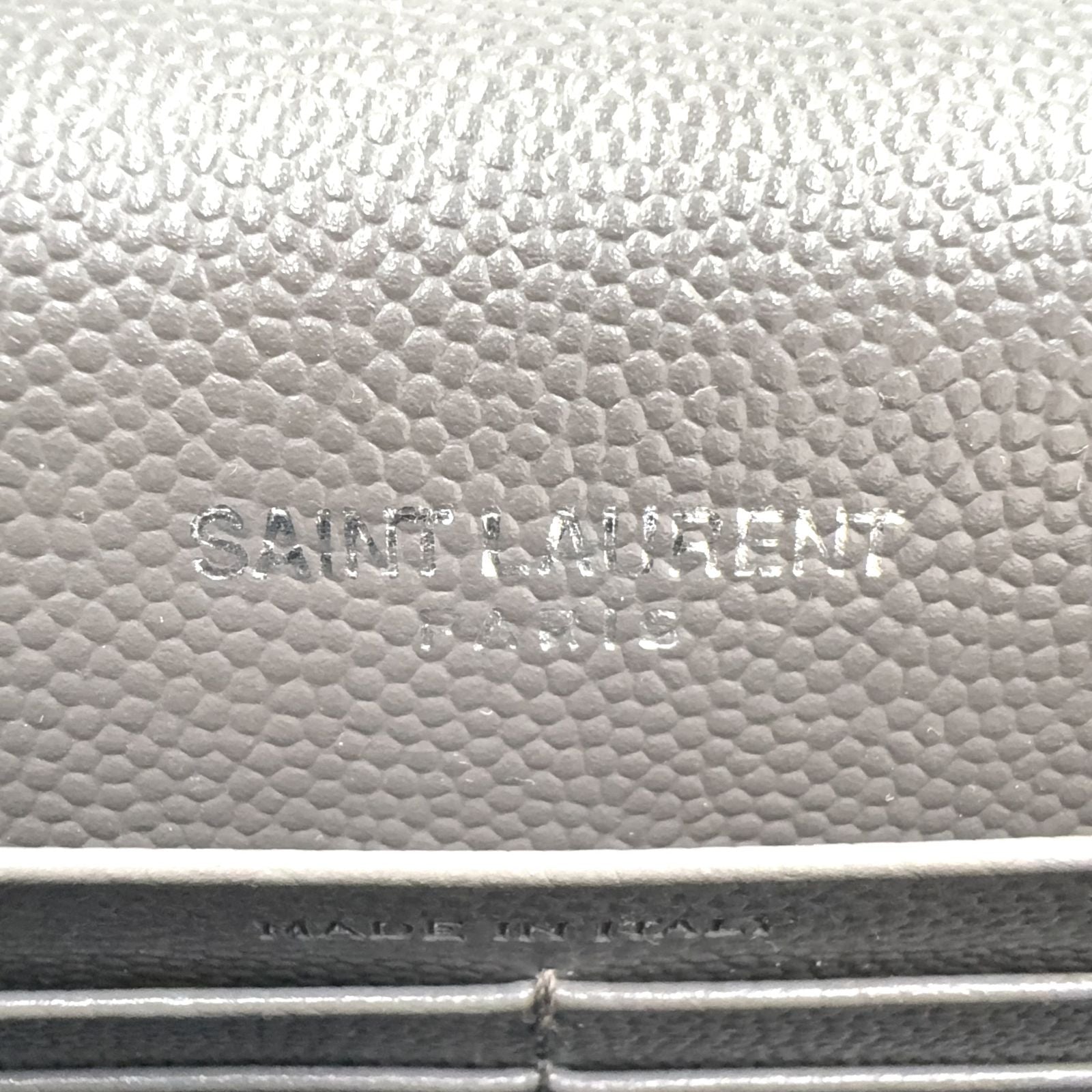 Saint Laurent Paris Kate Tassel Chain Wallet Shoulder Bag Leather Gray Silver — view 4