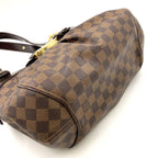 Louis Vuitton Sistina PM Damier Ebene Leather Brown Handbag Gold — view 9